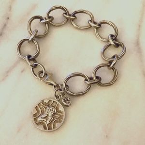 Silpada Guardian Angel charm, Sterling Silver bracelet, B1959